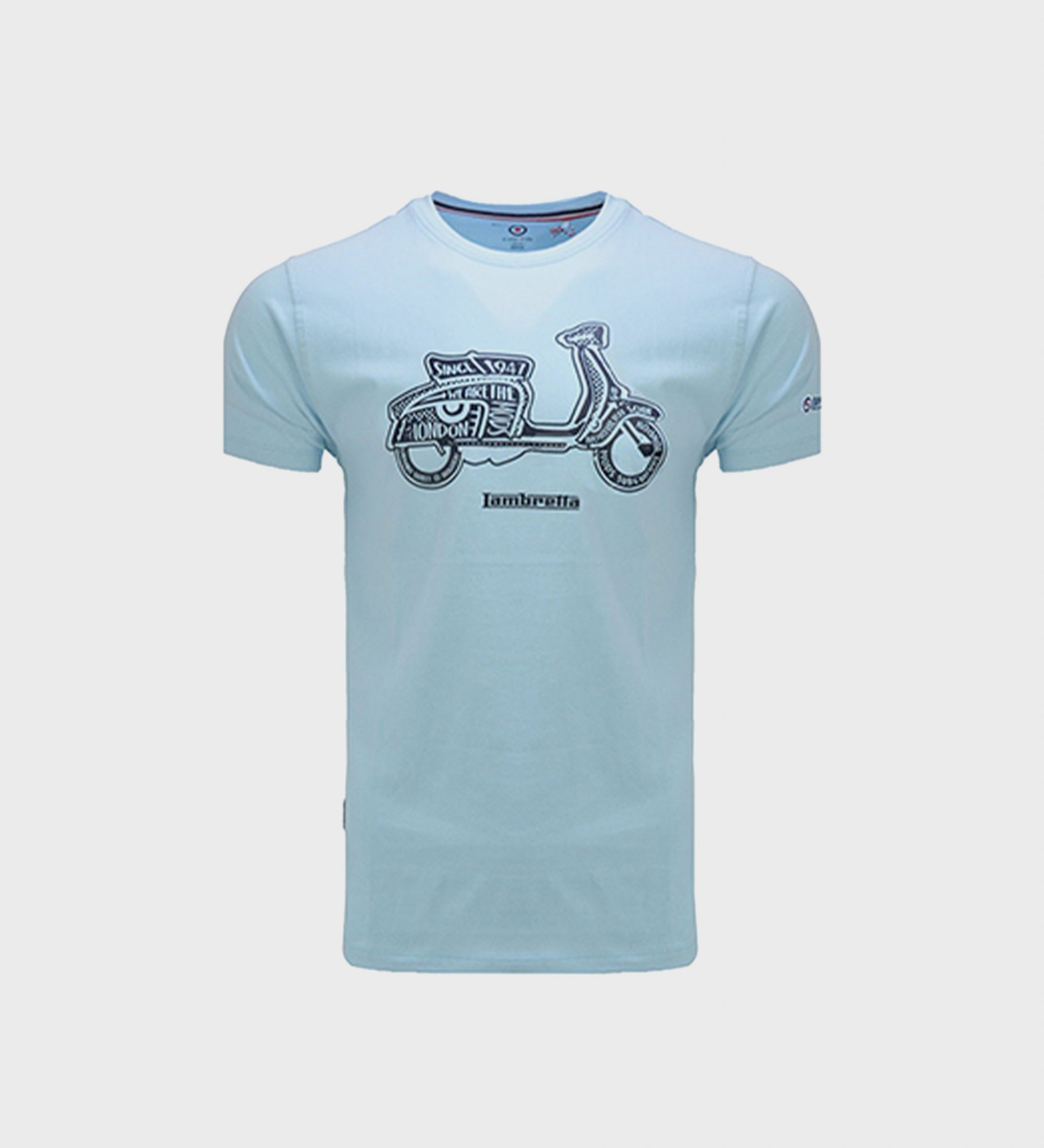 T-shirt Homme Lambretta New Look - Style Rétro Scooter, Coton, Couleur Kaki