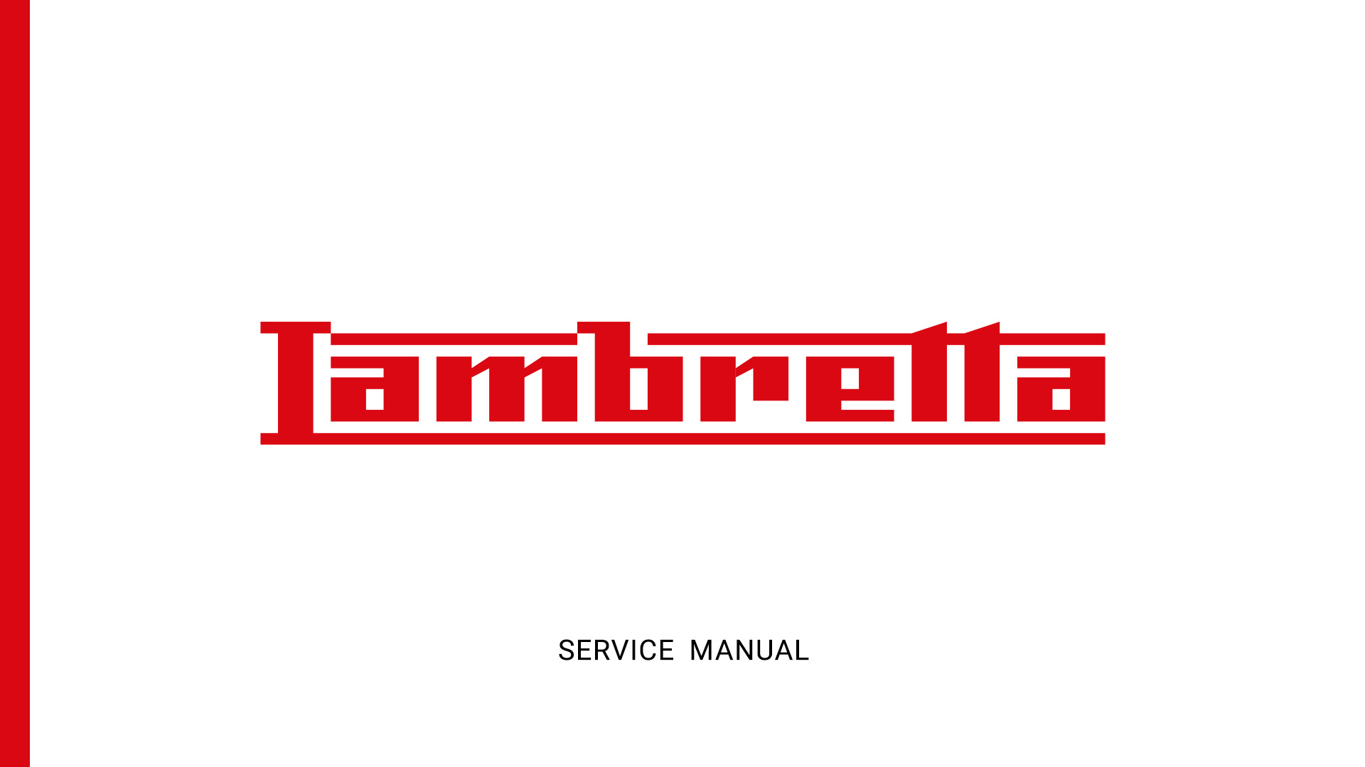 Lambretta service manual instruction